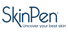 SkinPen logo with tagline about skincare.